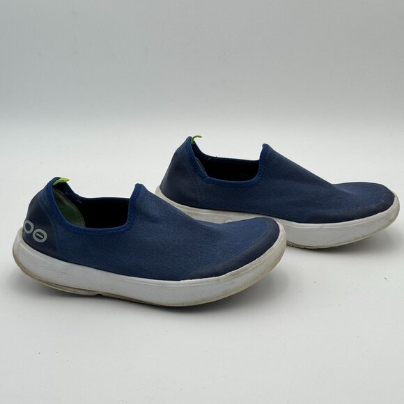 OOFOS Womens OOmg eeZe Low Shoe Navy Recovery Walking Comfort Slip Ons Size US 8 - Picture 4 of 10